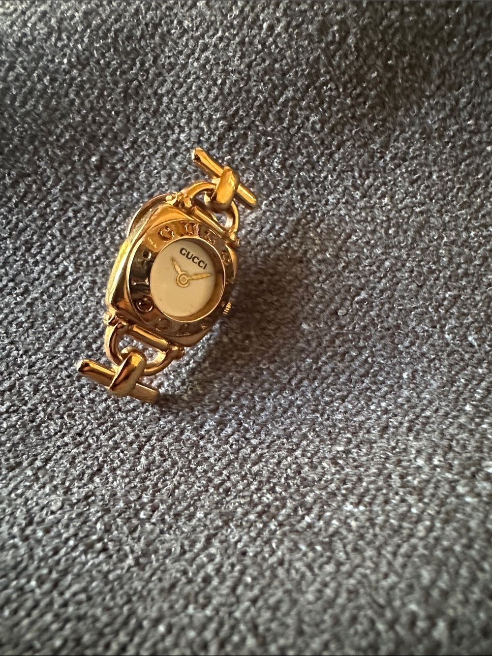Gucci Gold and Ivory Women's Bracelet Watch